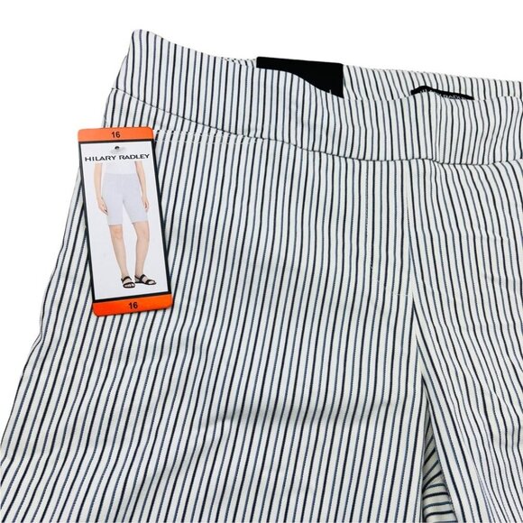 Hilary Radley Stripped Sit At Waist Bermuda Plus Size Women Short Size 16 - Picture 5 of 14